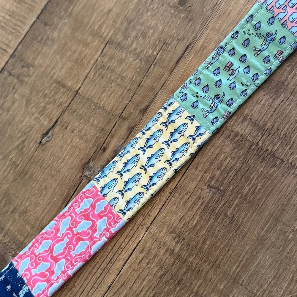 Vineyard Vines Mixed Fabric Belt. Pastel Women’s Sz-M 41” Preppy | Patchwork